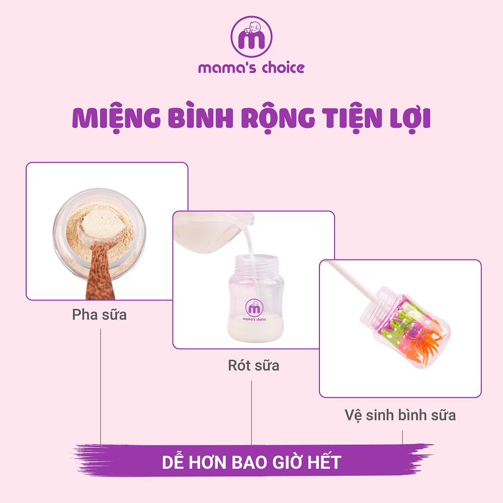 Bình Trữ Sữa Mama's Choice, Tương Thích Máy Hút Sữa Medela, Spectra, Avent, Unimom, Rozabi Dung Tích 150ml-180ml-240ml