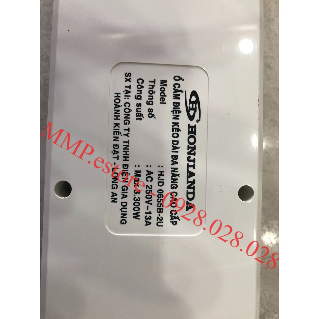 Ổ CẮM ĐIỆN HONJIANDA ĐA NĂNG AN TOÀN HJD-AT0655B - 3 MÉT DÂY