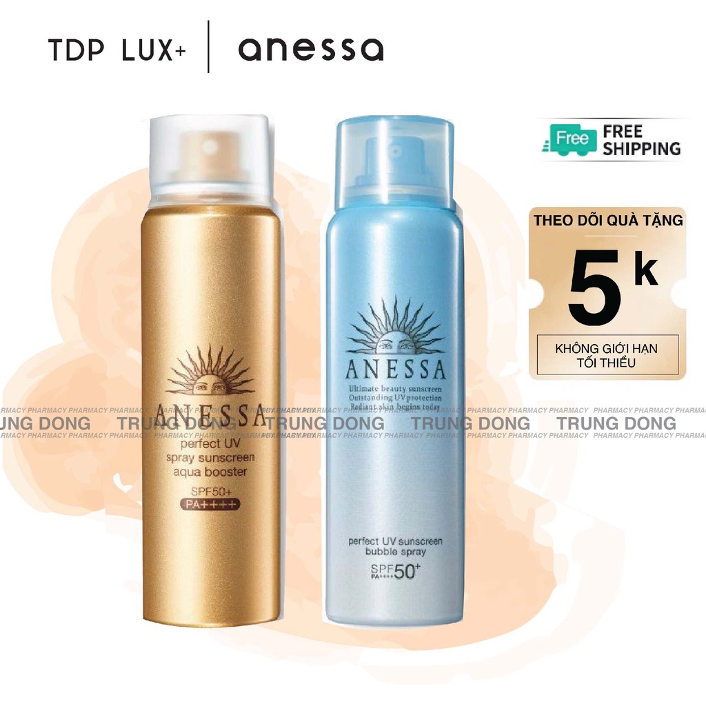 Xịt chống nắng bảo vệ da hoàn hảo Anessa Perfect UV Sunscreen Spray SPF 50+ PA++, kem Nhật Bản 60g - Trung Đông Pharmacy