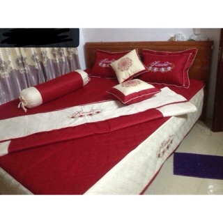 Bộ chăn ga gối 7 món m8 x 2m