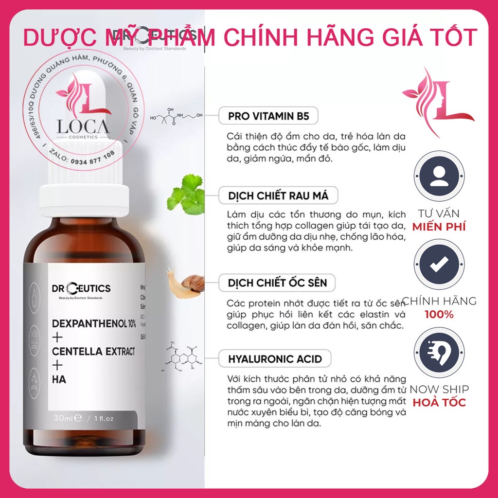 [SẴN] Serum B5 DrCeutics - Dưỡng ẩm phục hồi da, căng mịn chống lão hóa da.
