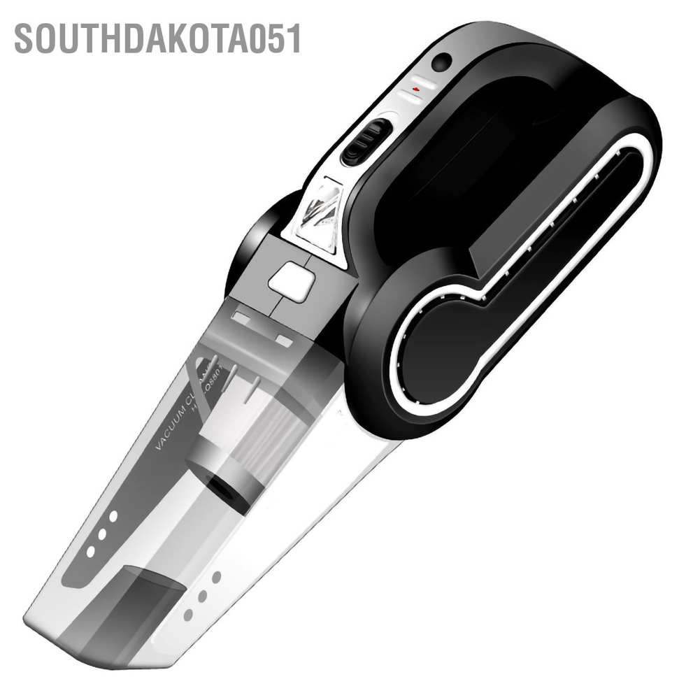 Máy hút bụi xe hơi đo áp suất lốp xe có đèn chiếu sáng công suất cao 4 trong 1 đa năng