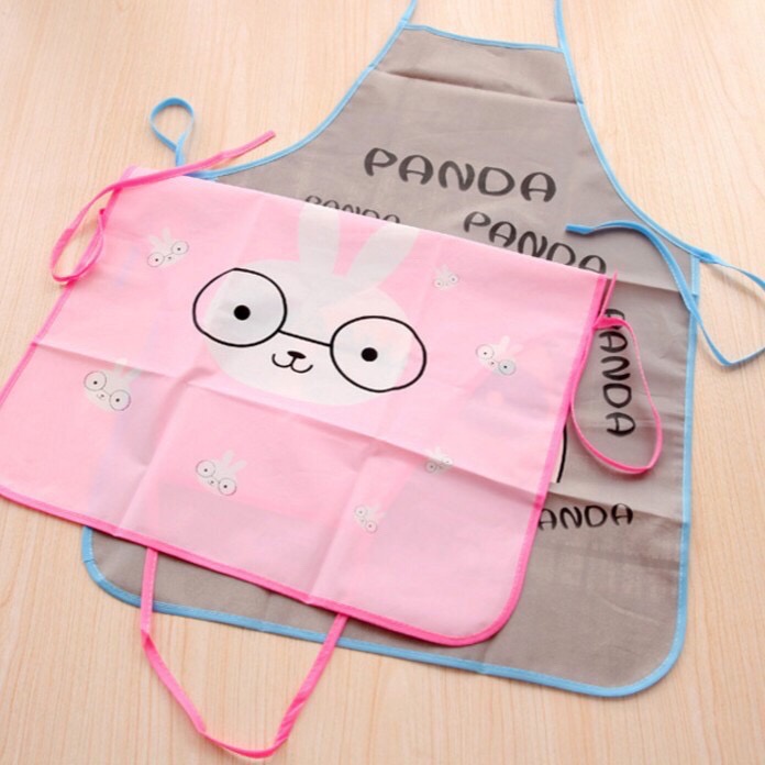 Tạp Dề Nấu Ăn Pha Chế Nylon Chống Nước Cute