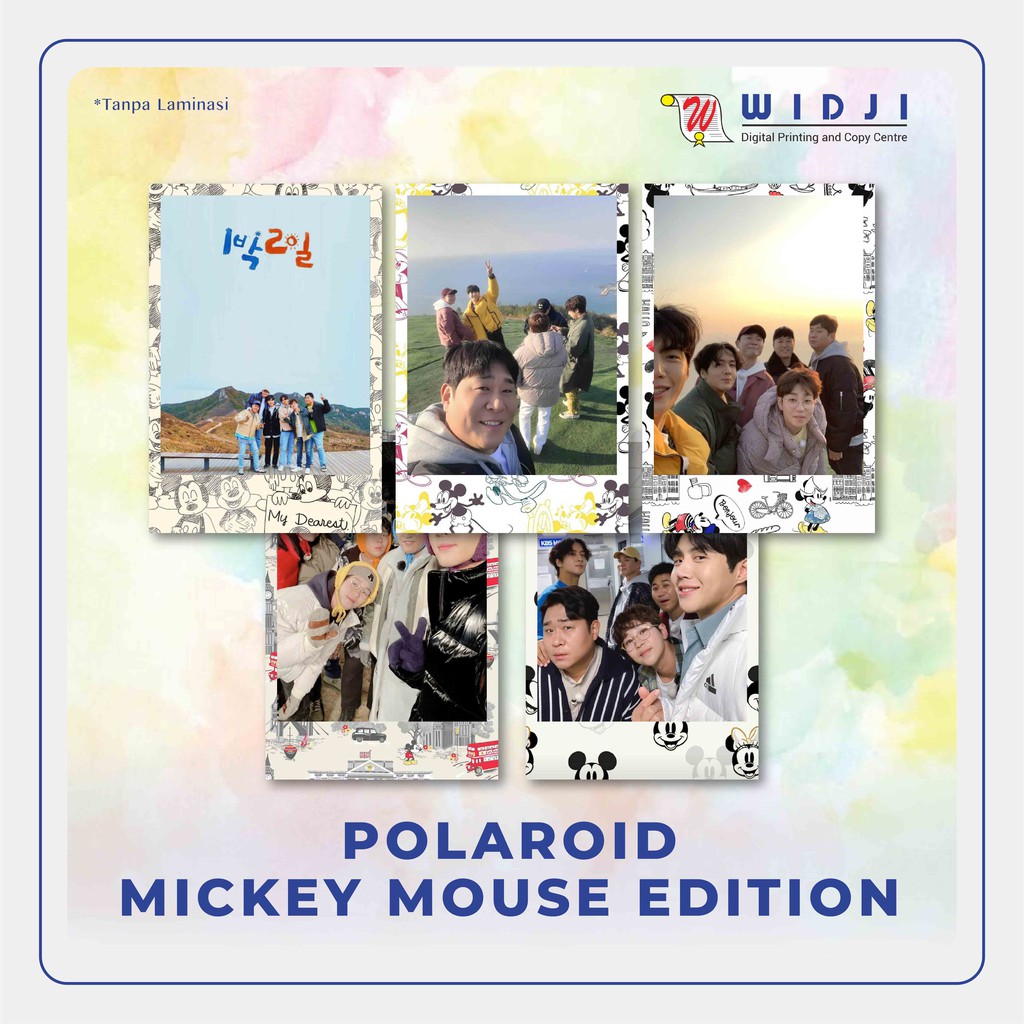 Set 25 Tấm Ảnh Polaroid In Hình Chuột Mickey Kích Thước 2r (6x9 Cm)