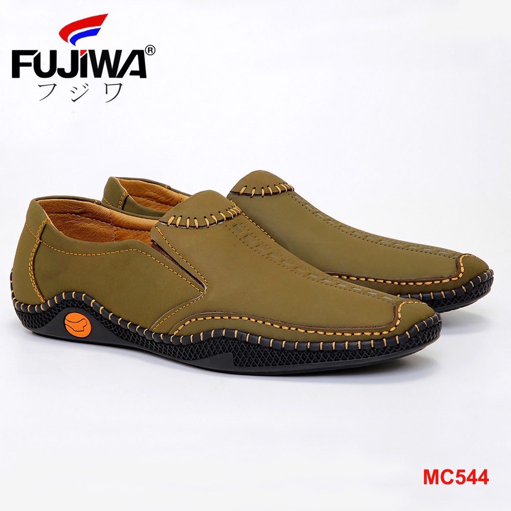 Giày Lười Nam Da Bò FUJIWA - MC544. Đế Giày Là Cao Su Thiên Nhiên, Đế Cao 3cm. Có Size:  38, 39, 40, 41, 42, 43