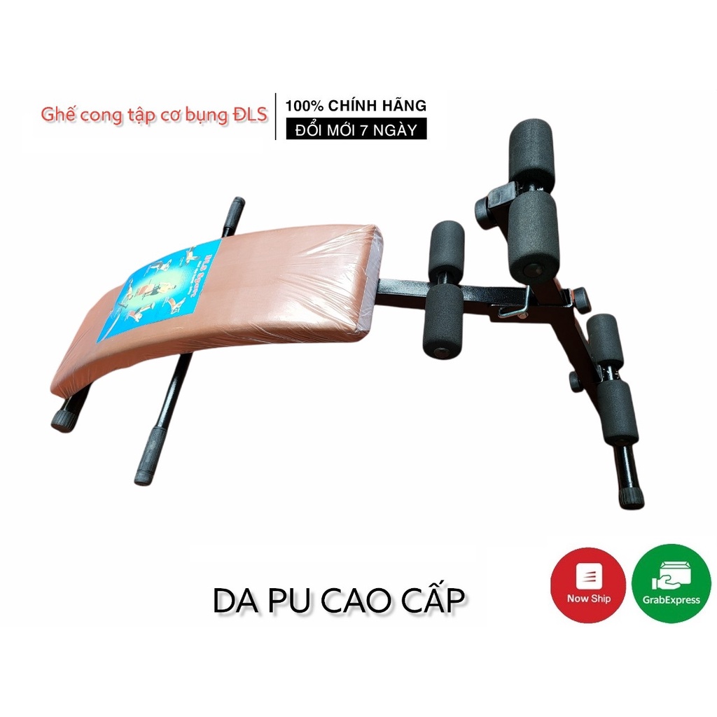 Ghế cong tập cơ bung ĐLS có càng da PU cao cấp