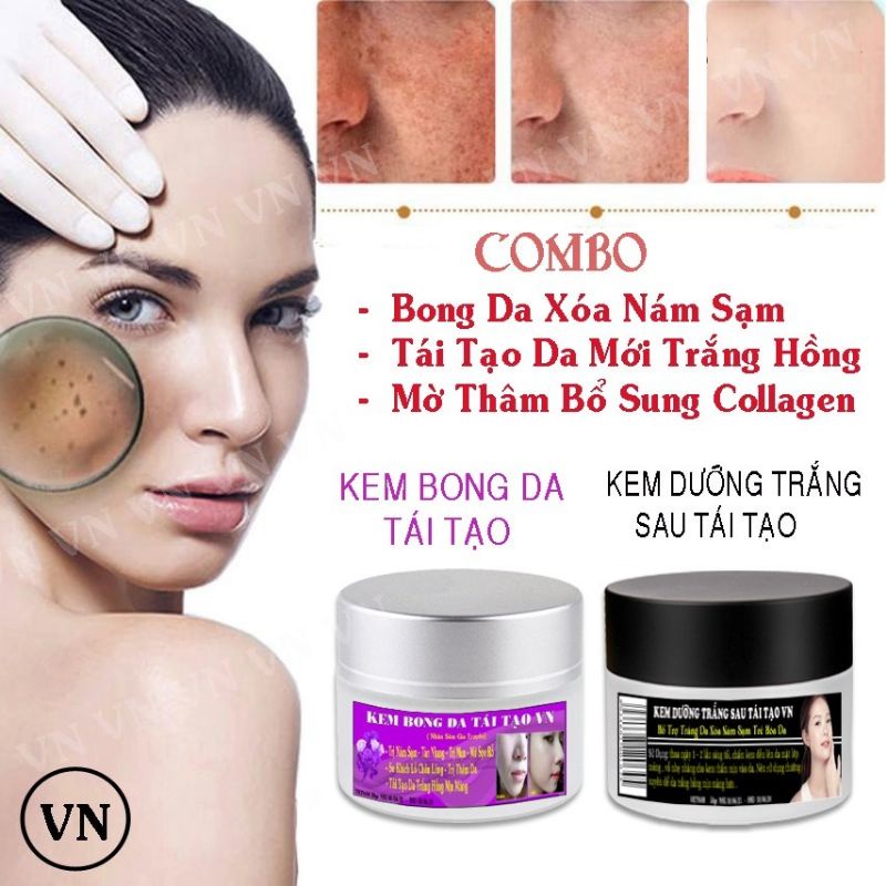 Combo Kem Bong Da Tái Tạo Da & Kem Dưỡng VN