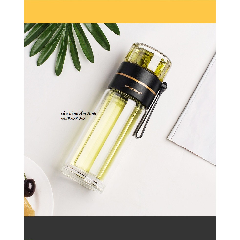 Bình Pha Trà Cao Cấp Thủy Tinh 2 Lớp Giữ Nhiệt Tốt 330 - 400 ML