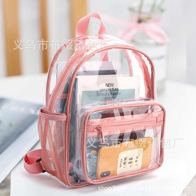 Ba Lô Đi Học Trong Suốt Chống Thấm Nước Thời Trang Mùa Hè Dành Cho Bé Scho