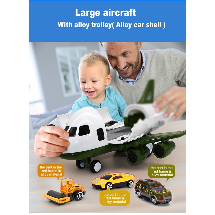 Bộ Đồ Chơi Xe Cứu Hỏa/Máy Bay/Xe Công Trường Bằng Hợp Kim Cho Bé