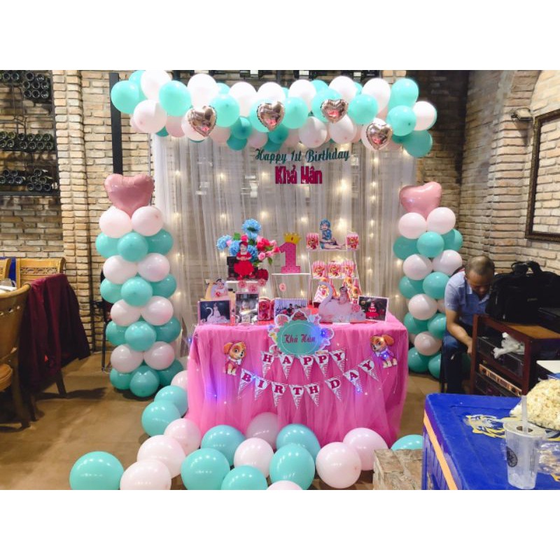 Combo set bóng trang trí sinh nhật chuẩn đầy đủ cho bé MS123