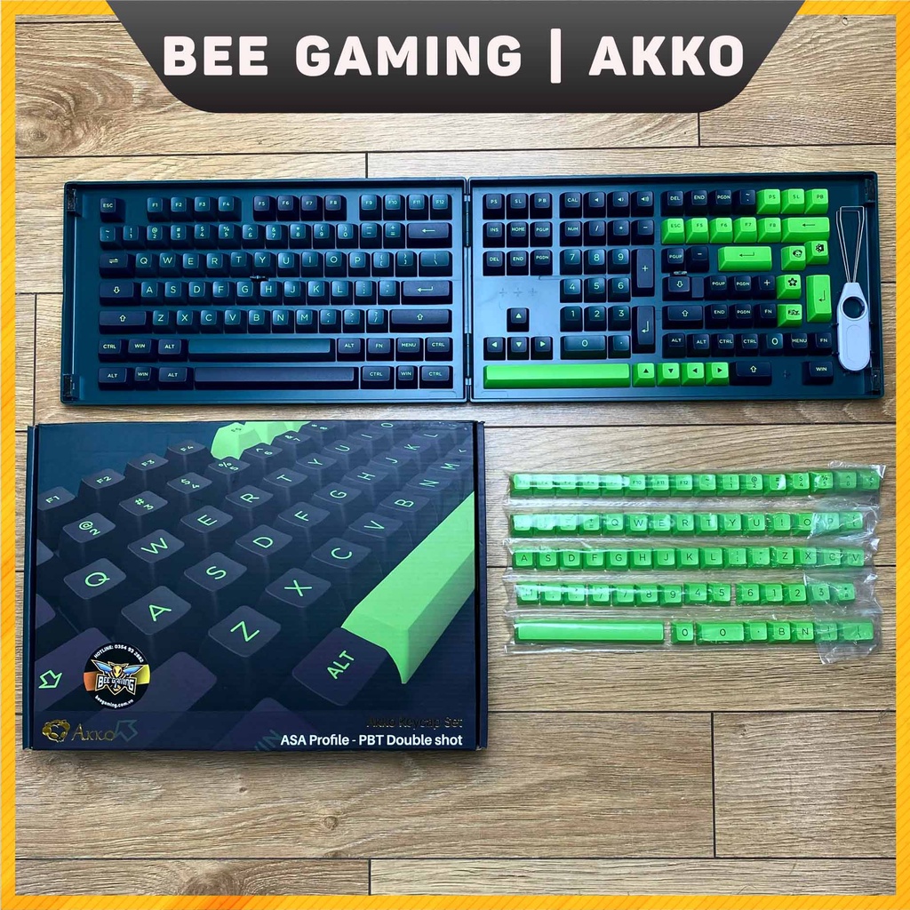 Bộ keycap AKKO Wave Sonic (Chất liệu PBT Double Shot, ASA Profile, 229 nút)