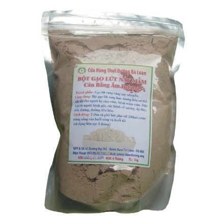Bột gạo lứt nảy mầm cân bằng âm dương 1kg