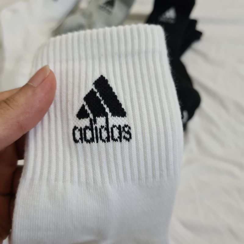 Tất thể thao Adidas cổ trung White/Black/Gray