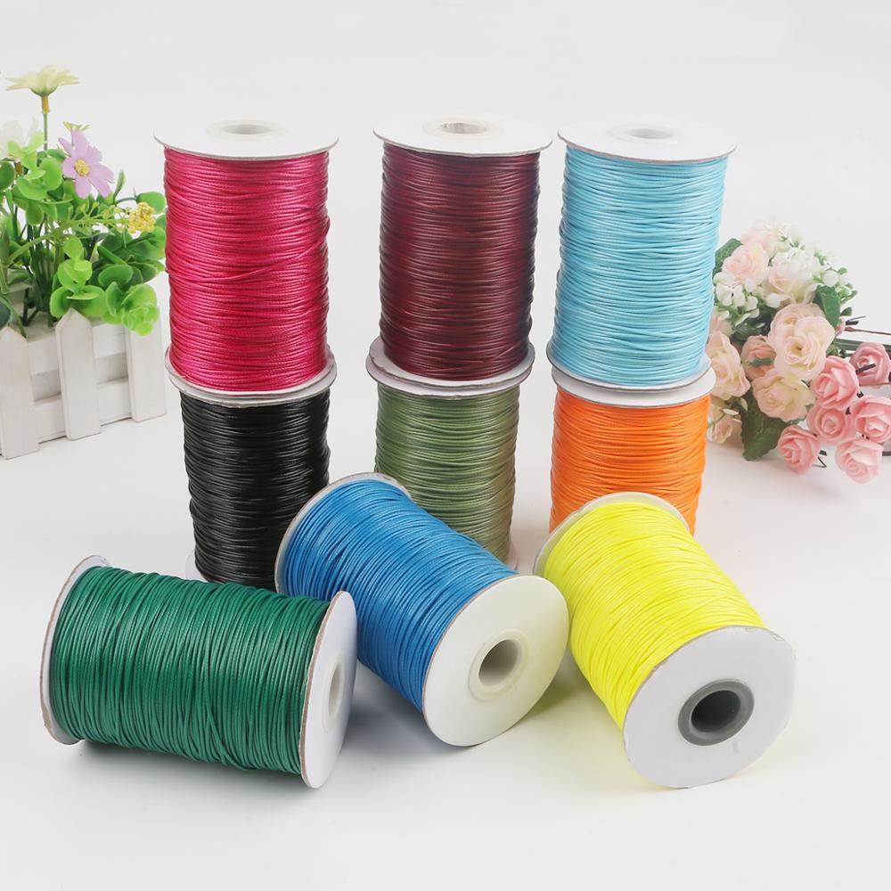 Cuộn dây cotton sáp 10m 1.5mm nhiều màu sắc dùng làm đồ trang sức