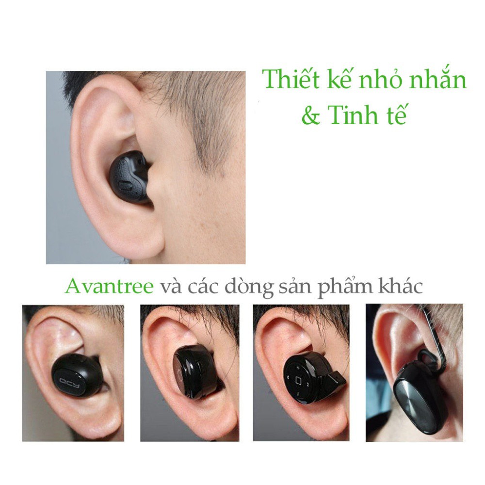 Tai nghe không dây Bluetooth 4.1 nhỏ gọn AVANTREE Apico BTHS-AH8M (A1859-Màu đen)