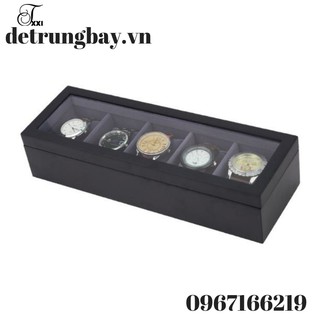 Hộp Đựng Đồng Hồ 5 Chiếc Vỏ Gỗ