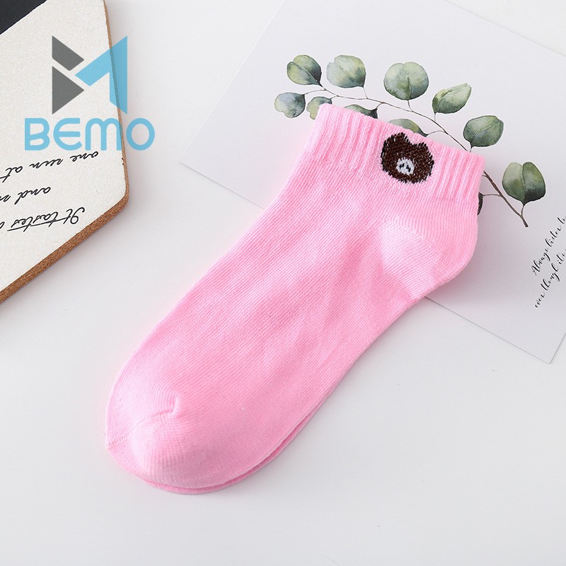 [HÀNG ĐẸP][QUÀ TẶNG] Combo 10 Đôi Tất Gấu Cổ Ngắn, Tất Gấu Brown loại 1 Cute