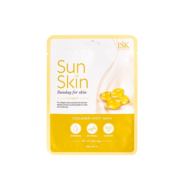 Mặt nạ dưỡng ẩm, chống lão hóa ISK Collagen SunSkin Sheet Mask