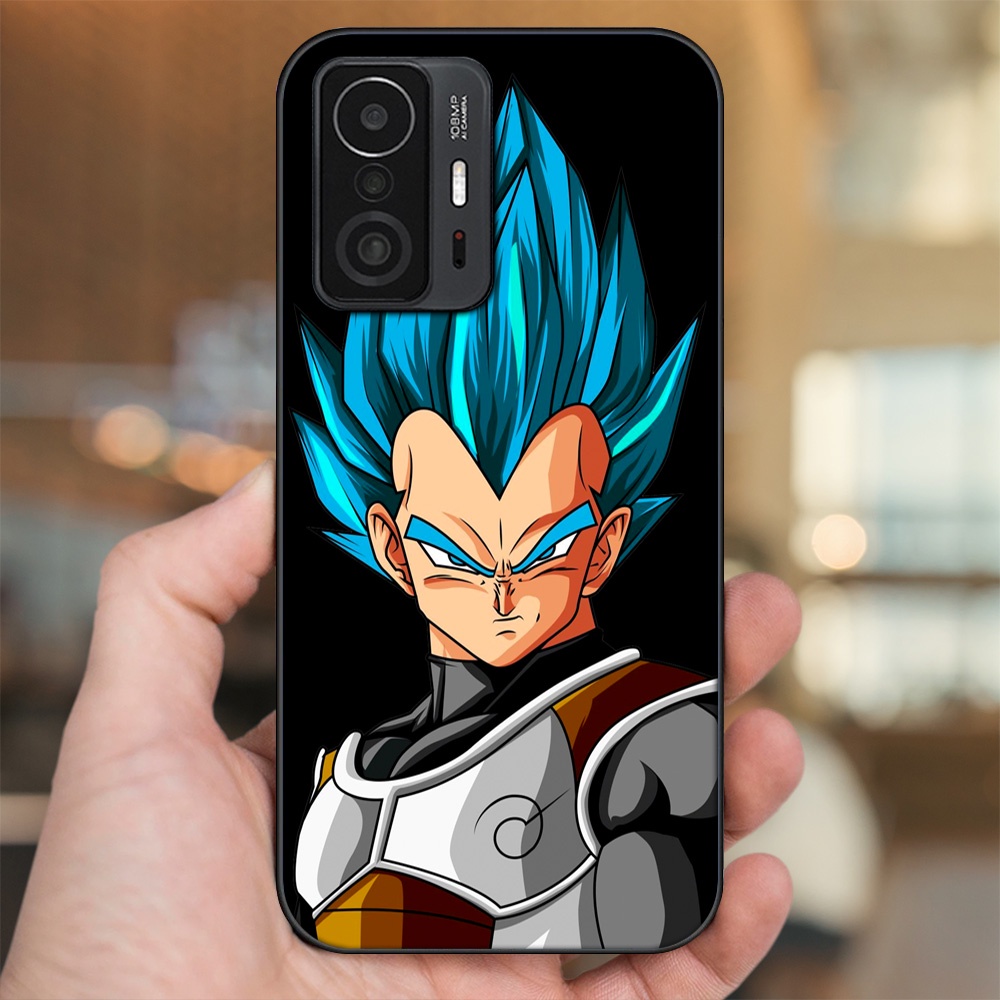 Ốp lưng Xiaomi 11T viền đen in hình Vegeta Dragon Ball