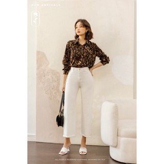 OLV - Quần Wide Leg Jeans in White