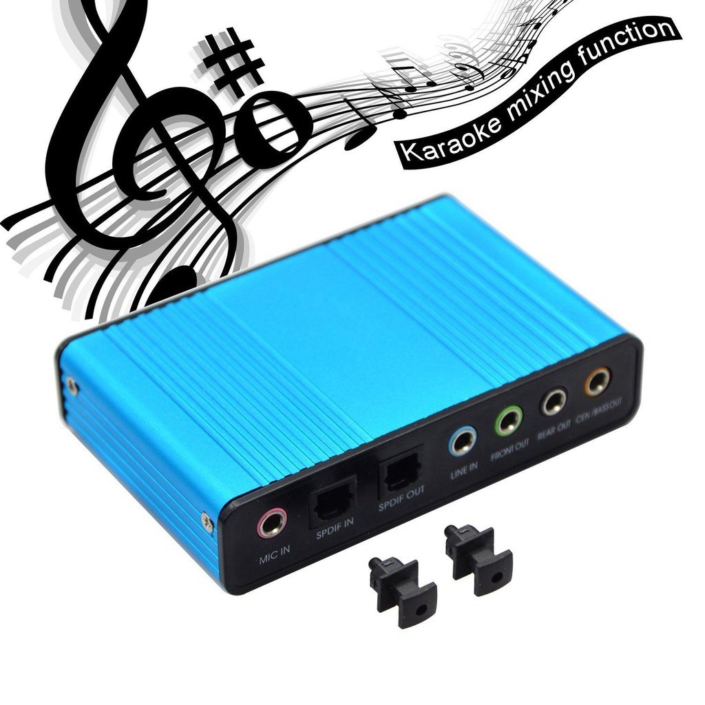 Card Âm thanh Sound USB 5.1 USB 6CH + Optical audio