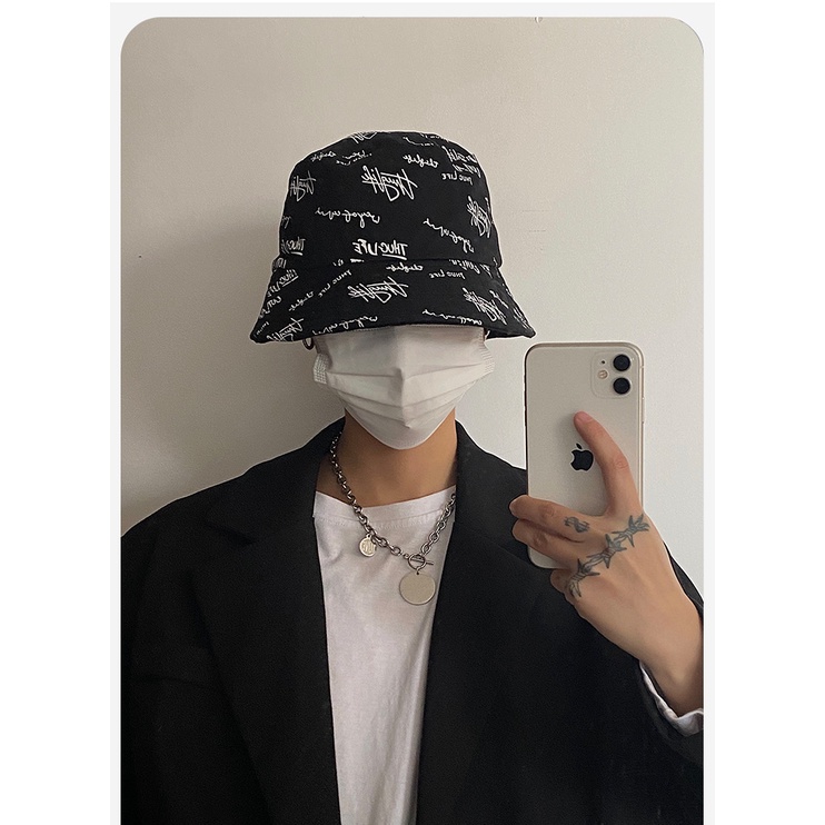 Mũ Bucket Chống Nắng Hai Mặt Thời Trang Xuân Thu Phong Cách Hàn Quốc Cho Nam Và Nữ