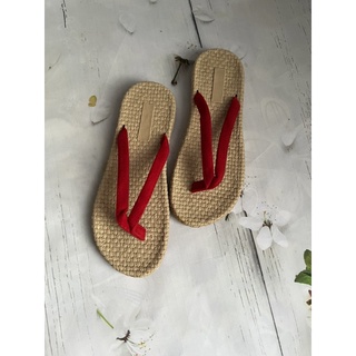 Dép cói kẹp trơn phù hợp thời trang đi biển dã ngoại