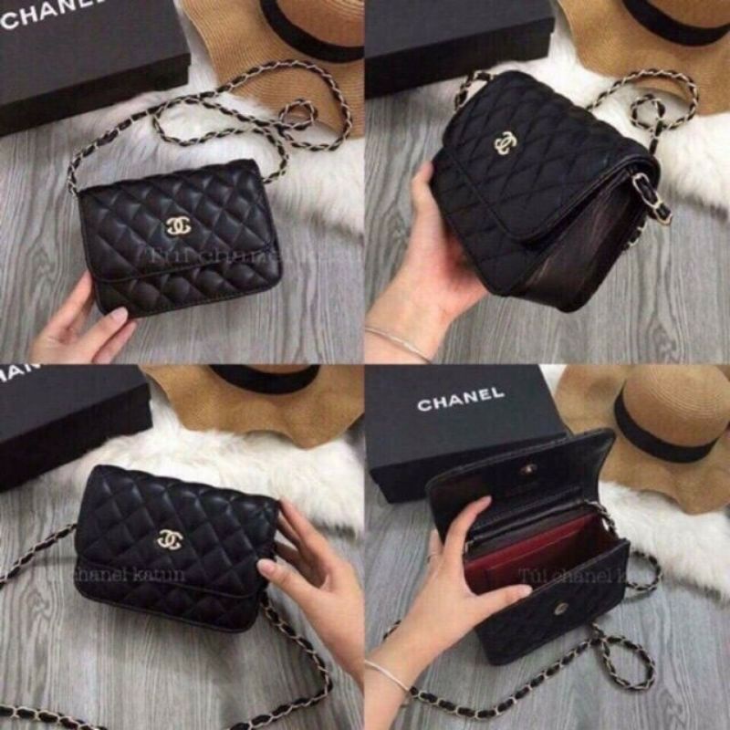 TÚI XÁCH CHANELL SIZE 16 DÂY XÍCH ĐAN & DÂY NGỌC