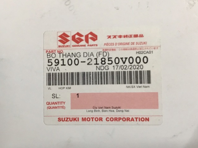 Bố thắng đĩa (má phanh đĩa) trước Suzuki