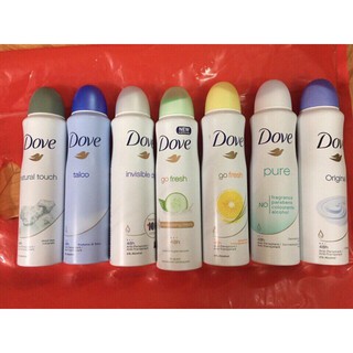 xịt khử mùi Dove hàng Mỹ