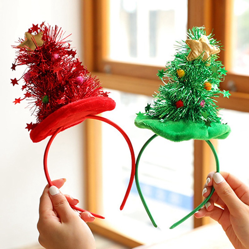 Cài tóc kiểu cây thông Giáng sinh thời trang