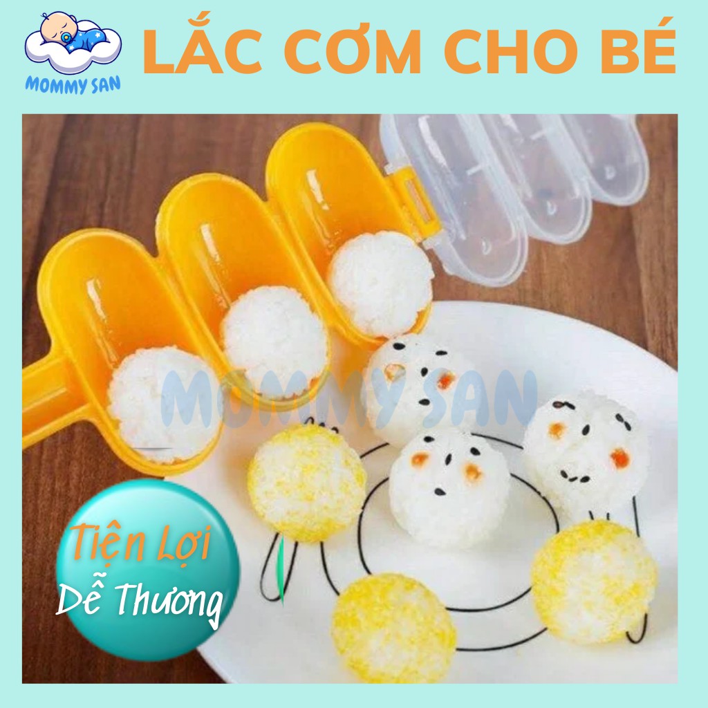 Bộ khuôn lắc cơm cho bé tạo hình cơm nắm ăn dặm MommySan