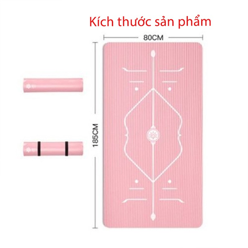 Thảm tập yoga định tuyến 6mm thảm yoga chất liệu cao su non không mùi độ bám cao