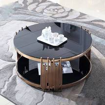 BÀN TRÒN SOFA MẶT ĐÁ(D70)khung sơn tĩnh điện