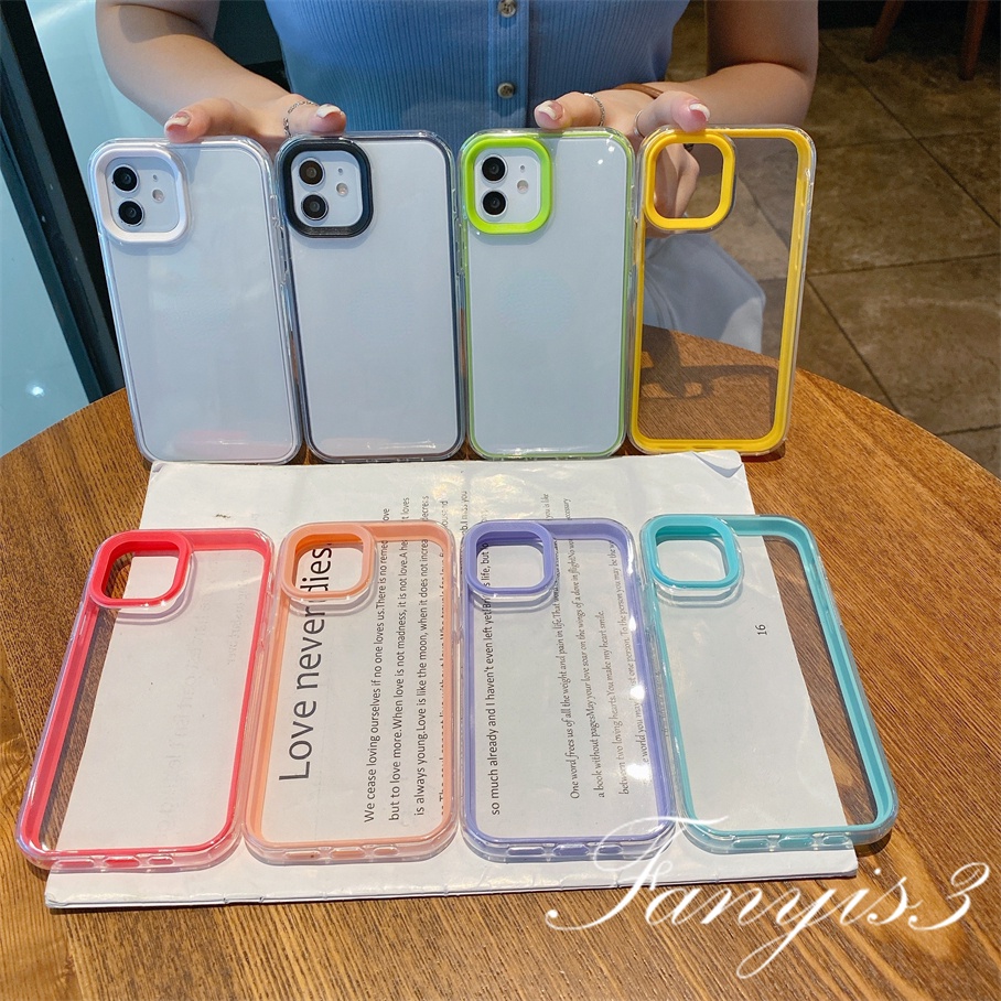 Ốp Điện Thoại Mềm Trong Suốt Chống Sốc 3 Trong 1 Cho iPhone 13 12 11 Pro Max XS Max XR X XS 8 7 Plus