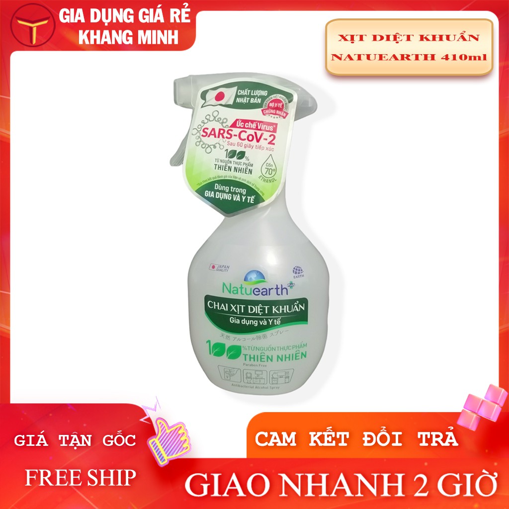  Xịt khuẩn Natuearth 410ml Đa Năng Từ Thiên Nhiên Nhanh Khô | BigBuy360 - bigbuy360.vn