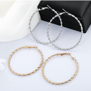 Bông tai tròn Xoắn đẹp hàn Quốc