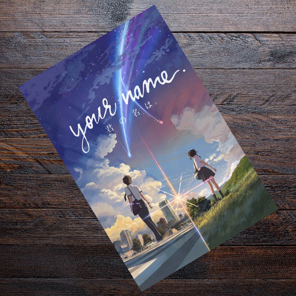 Tranh Vải Canvas Treo Tường Họa Tiết Hoạt Hình Your Name Nhiều Màu Sắc Trang Trí Nội Thất Phong Cách Hiện Đại