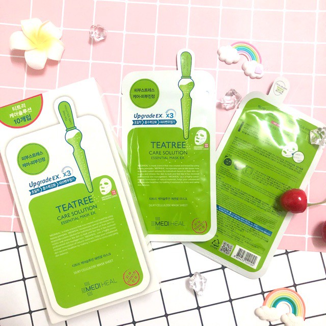 Mặt nạ tinh chất trà xanh ngăn ngừa mụn Mediheal Teatree Care Solution Essential Mask EX (24ml)