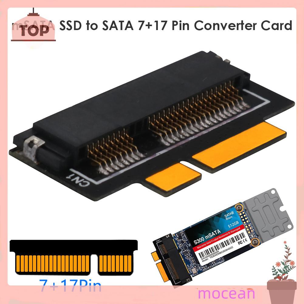 Card Chuyển Đổi Mocean Msata Ssd Sang Sata 7 + 17 Pin Cho Macbook Pro Retina 2012 / Imac