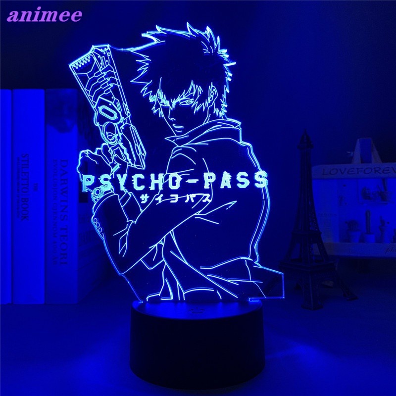 Đèn Ngủ Bóng LED Hình Manga Psycho Pass Có Thể Thay Đổi Màu Sắc Điều Khiển Từ Xa