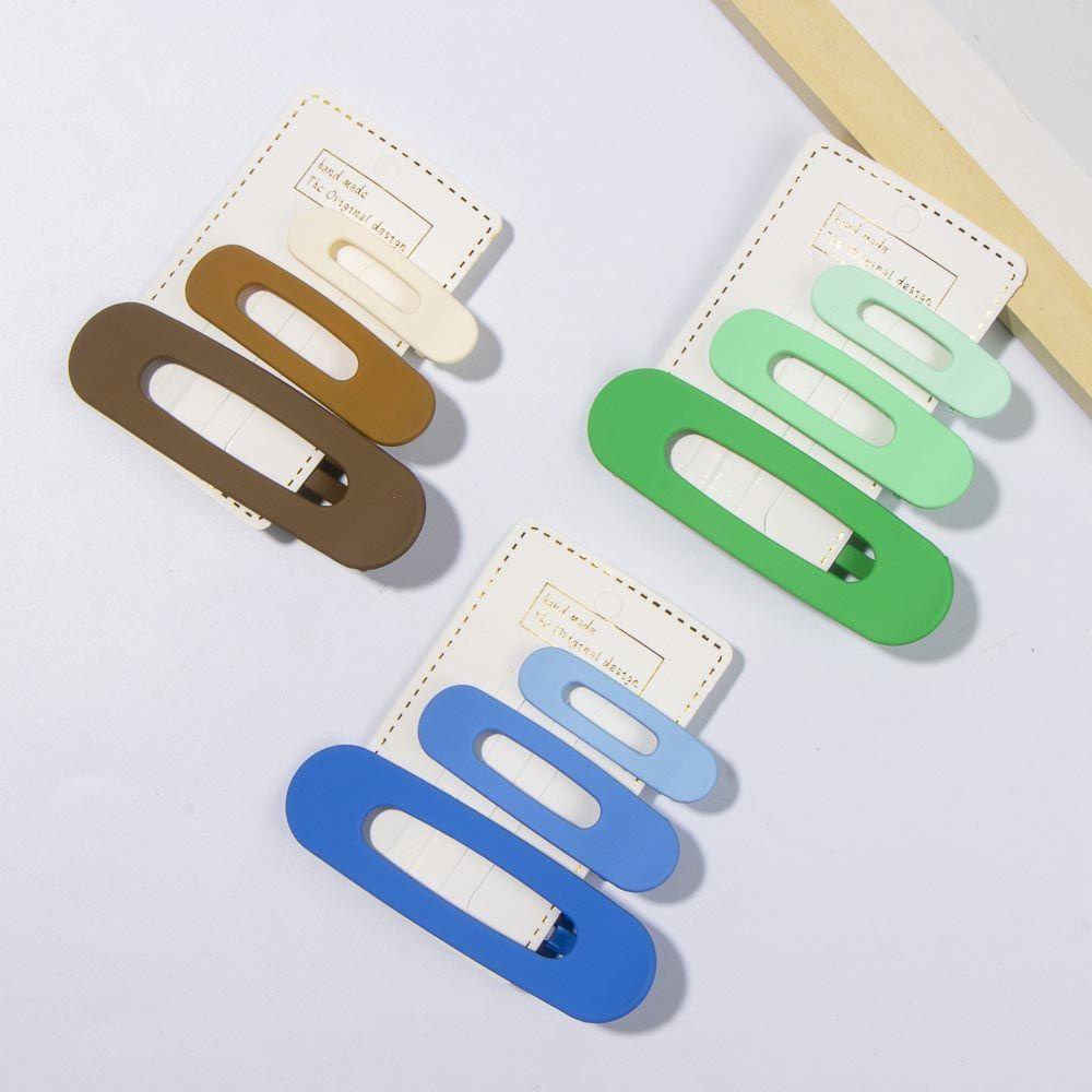 MOCHO Set 3 Kẹp Tóc Mỏ Vịt Màu Sắc Ngọt Ngào Cho Nữ