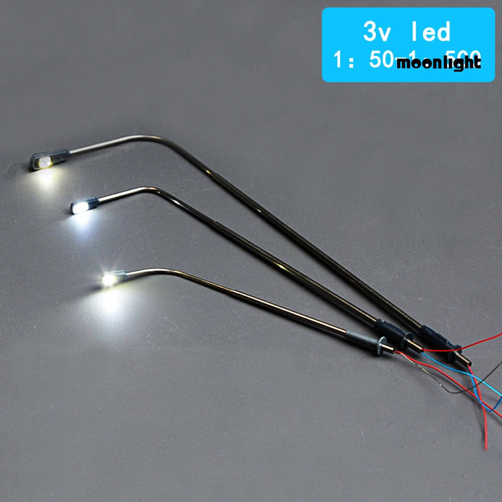 Bộ 10 mô hình đèn đường led mini trang trí tiểu cảnh