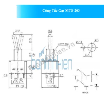 Công Tắc Gạt MTS-203