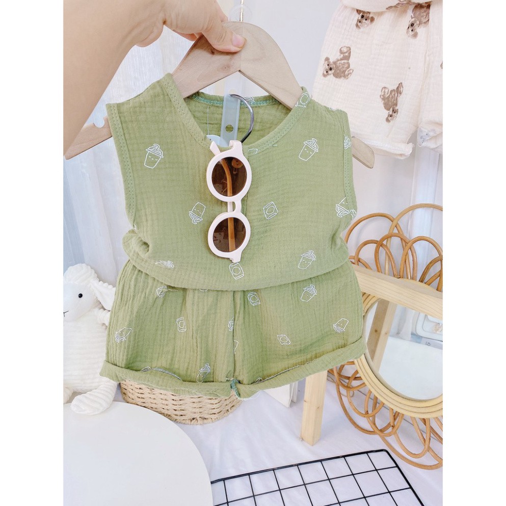 Bộ Quần Áo Trẻ Em Ba Lỗ Bộ 3 Lỗ Bé Trai Vải Đũi Xô Siêu Đẹp Cho Bé Từ 7-16kg Mã BL10