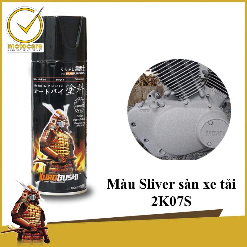 Chai Sơn xịt Samurai 2K07S PHỦ SÀN XE TẢI - PU - 2K07S (MÀU BẠC)