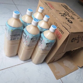 Thùng 12 chai nước gạo woongjin 1.5l hàn quốc