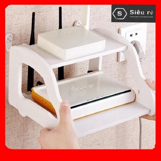 Kệ 2 tầng để modem wifi + đầu thu k+ + box tivi