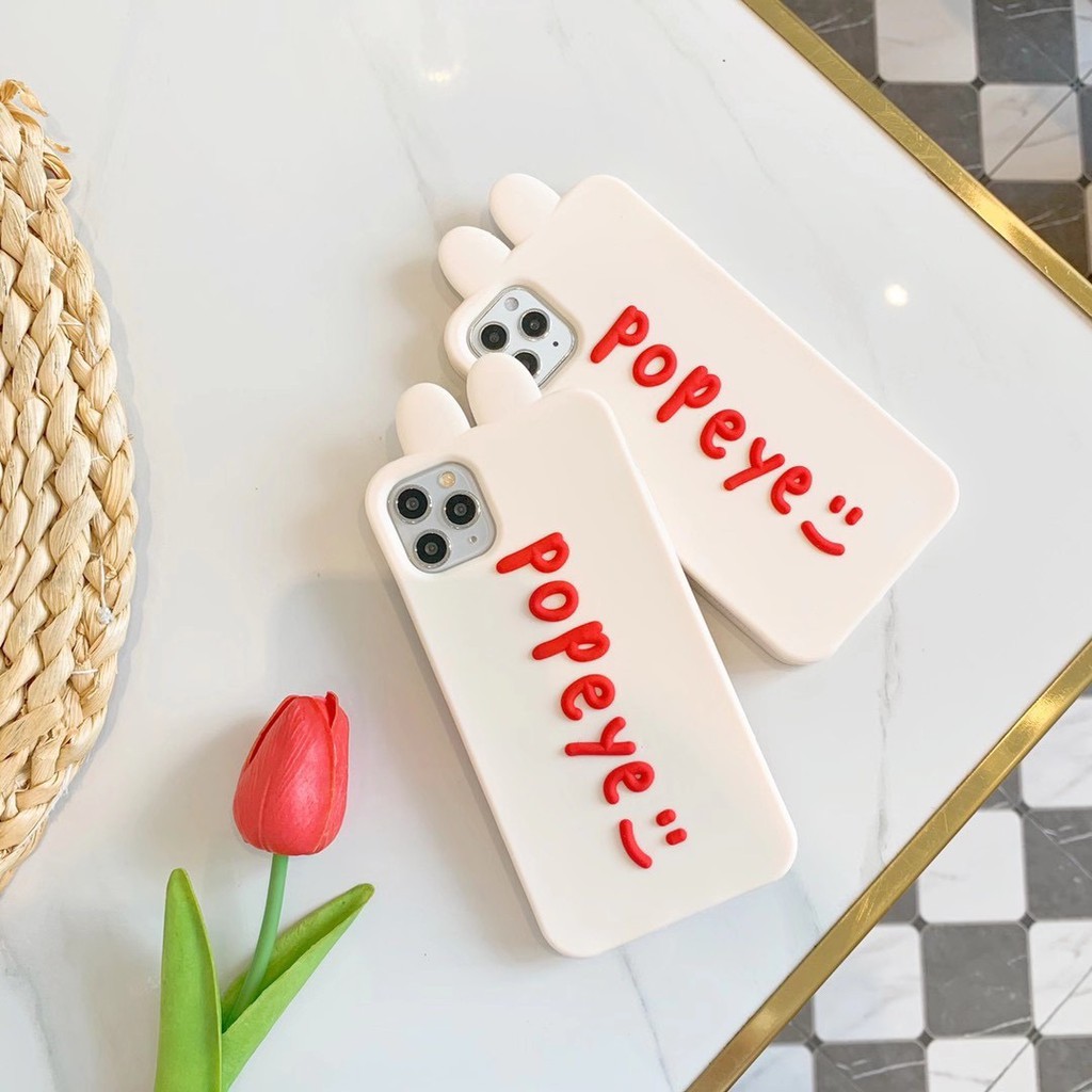 Ốp Điện Thoại Silicon Mềm Hình Tai Thỏ Hoạt Hình Cho iphone 13 12 11 Pro MAX X XS MAX XR 6 6s 7 8 plus